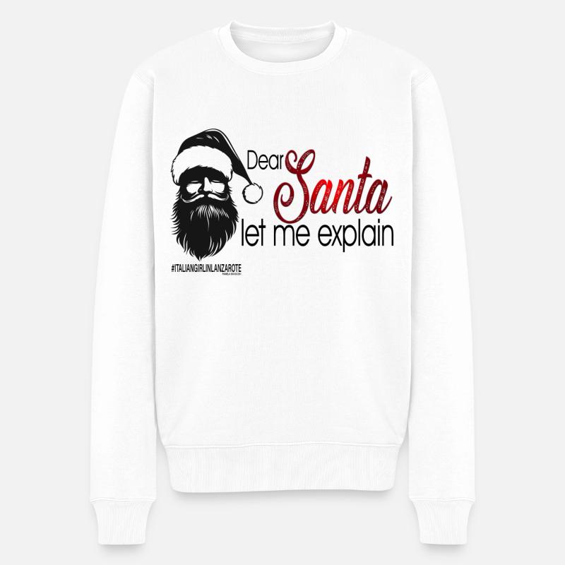LIEBER WEIHNACHTSMANN - Männer Premium Bio Pullover - Weiß