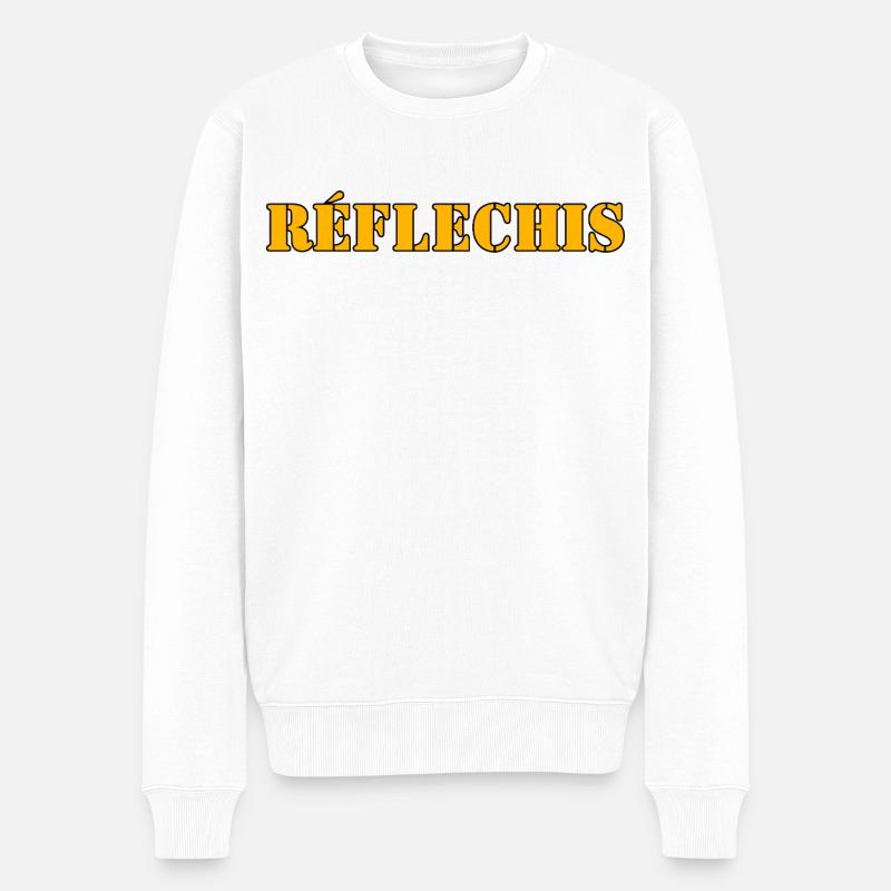 RÉFLECHIS - Pull Premium bio Homme - blanc
