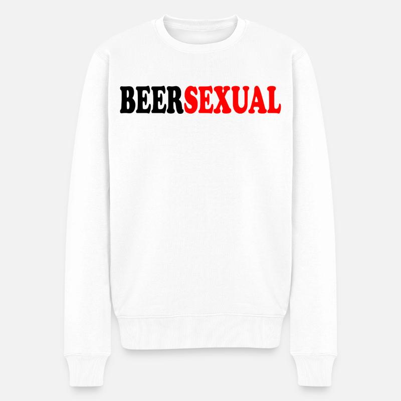 beersexual - Männer Premium Bio Pullover - Weiß