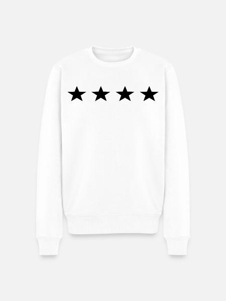 stars - Men's Premium Organic Jumper - white
