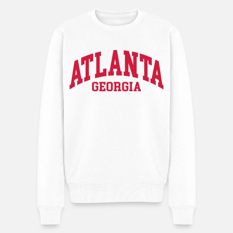 Atlanta - Männer Premium Bio Pullover - Weiß