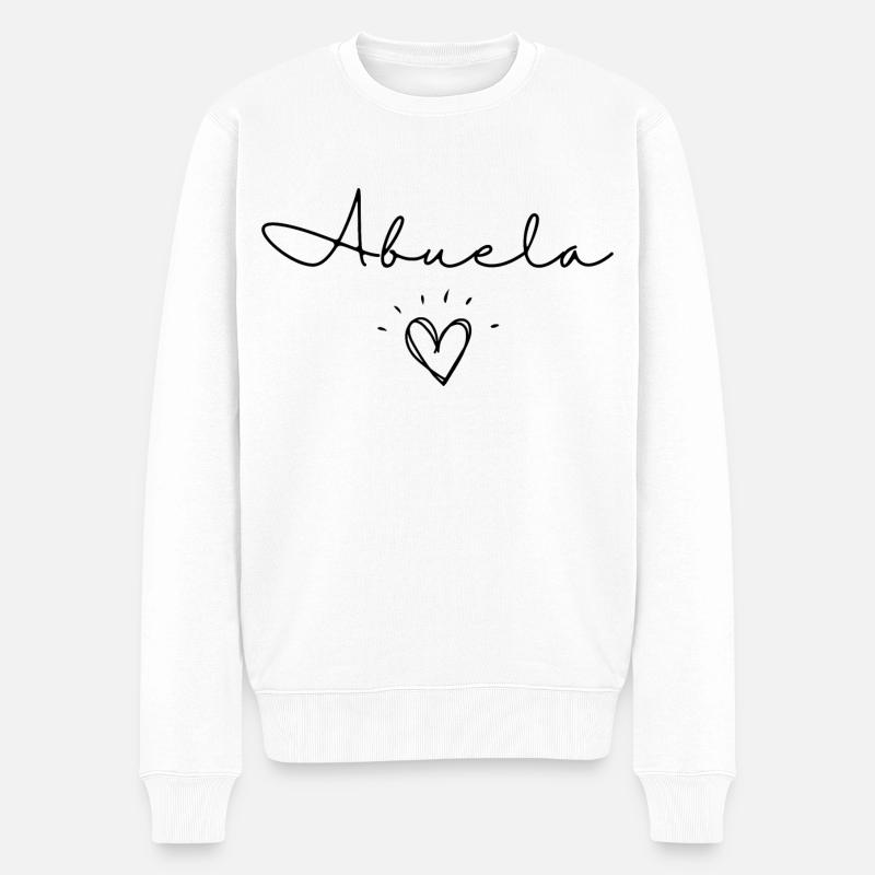 Abuela. Cadeau Abuela - Pull Premium bio Homme - blanc