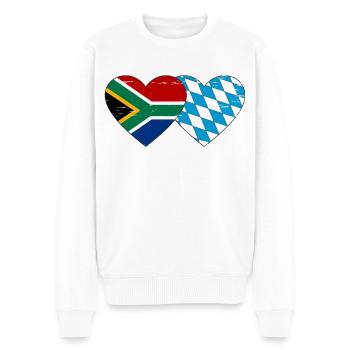 Afrique du Sud Drapeau de Bavière coeur utilisé - Pull Premium bio Homme - blanc - Devant - Thijin (182cm)