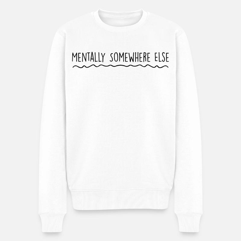 Mentally somewhere else - Pull Premium bio Homme - blanc