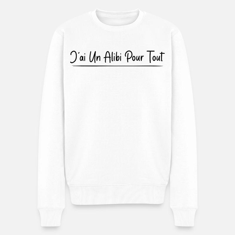 J’ai un alibi pour tout - Pull Premium bio Homme - blanc