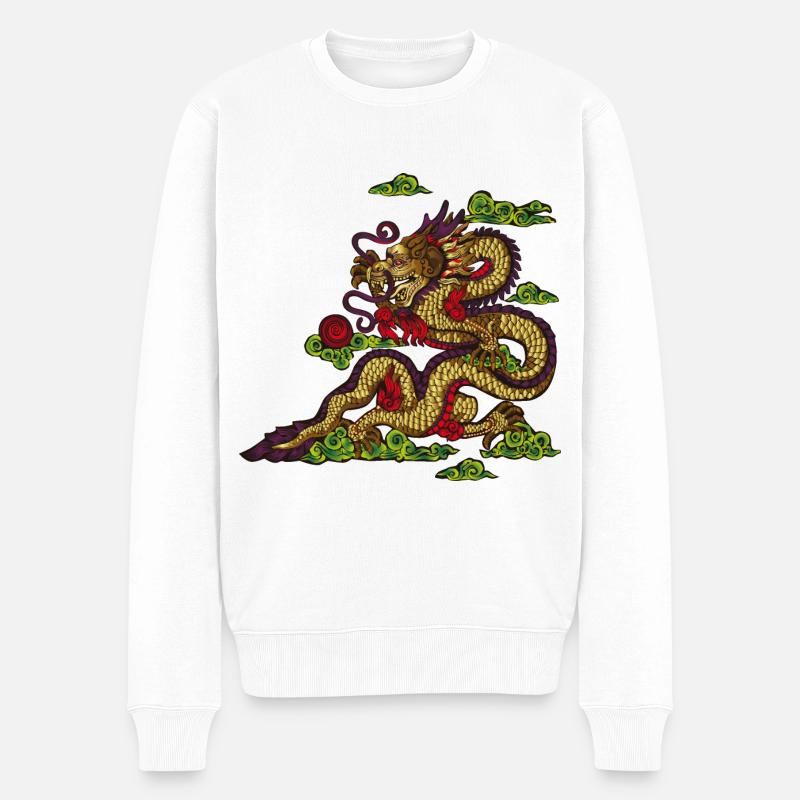 Dragon chinois - Pull Premium bio Homme - blanc
