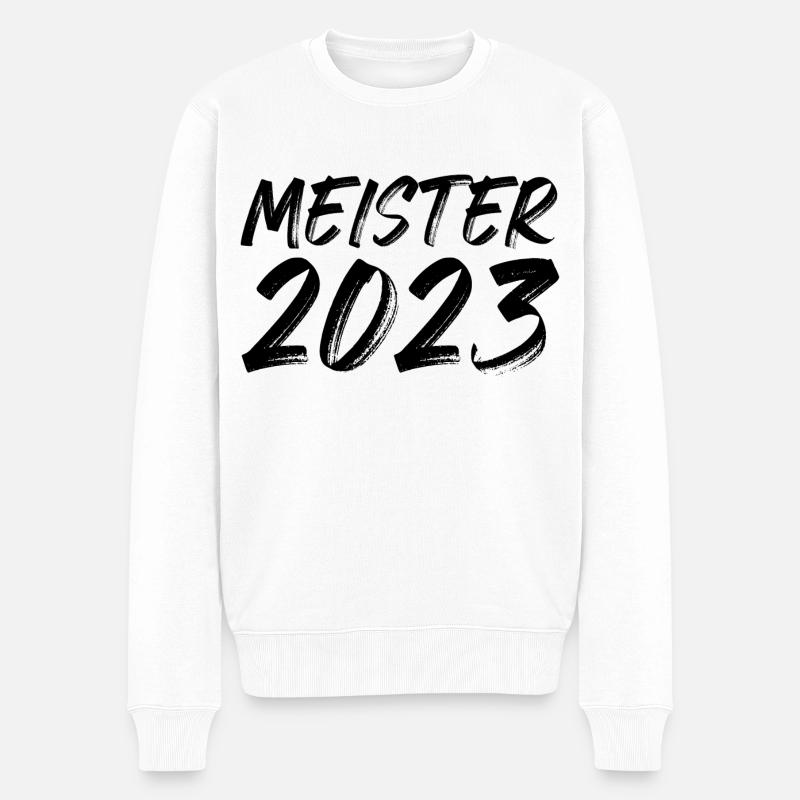 Meister 2023 - Männer Premium Bio Pullover - Weiß