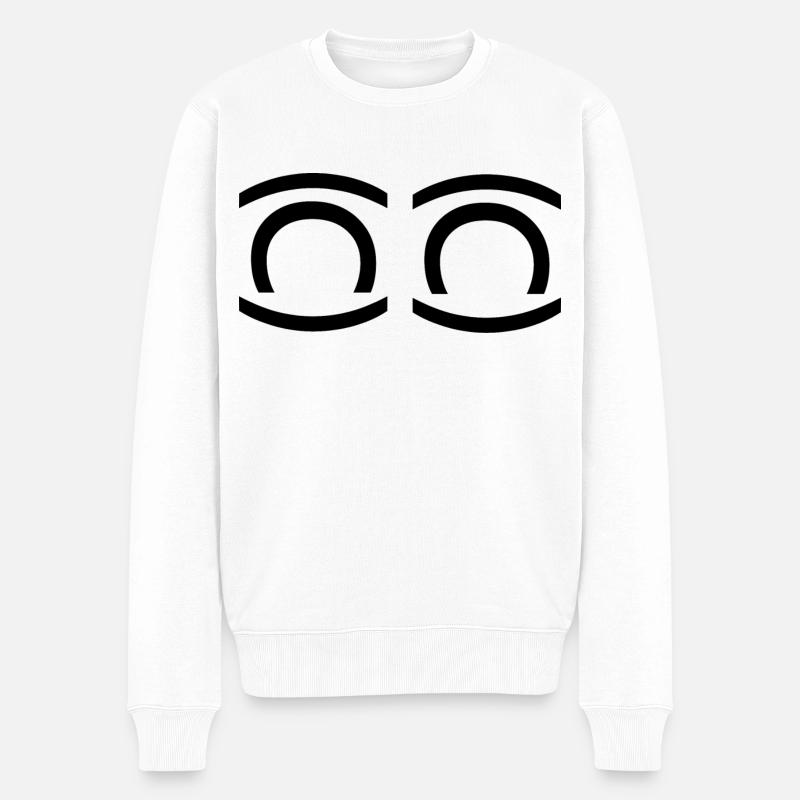 Punktauge - Männer Premium Bio Pullover - Weiß