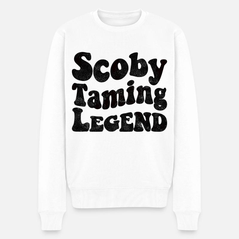 Scoby Taming Legend - Männer Premium Bio Pullover - Weiß