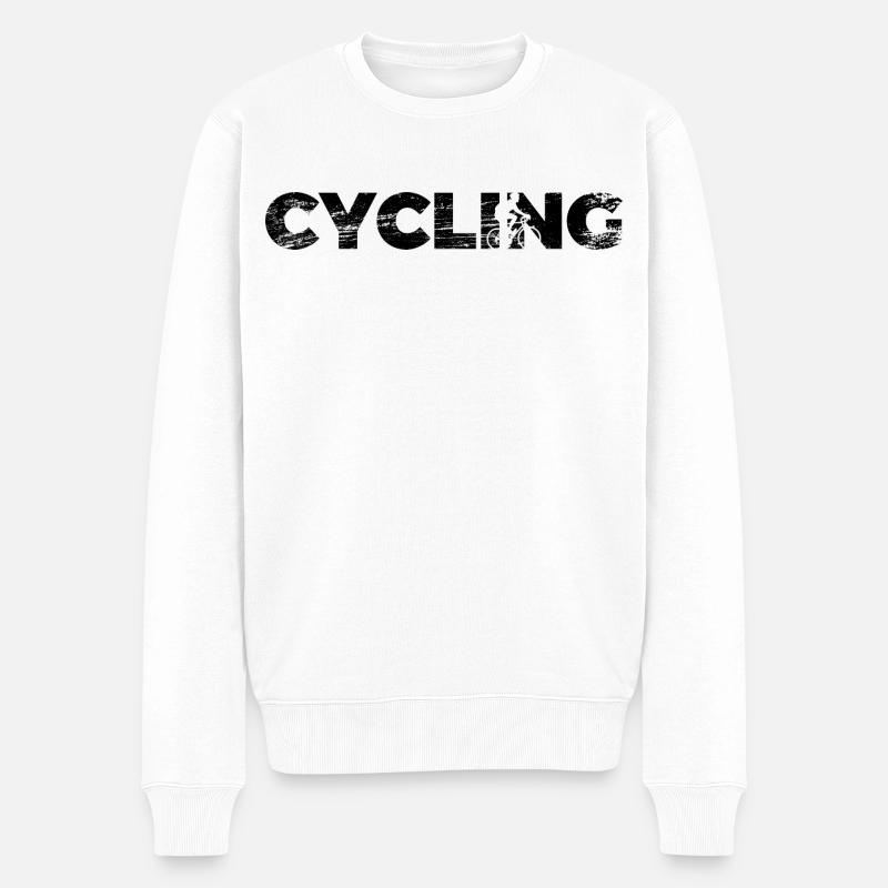 Radfahren - Männer Premium Bio Pullover - Weiß