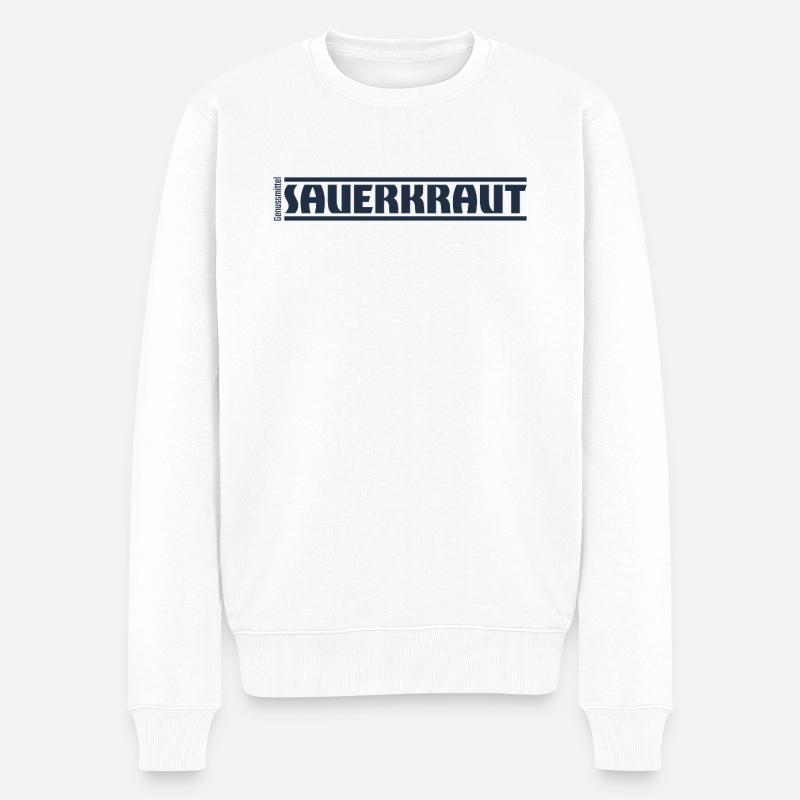 „Genussmittel“ Serie | Sauerkraut - Männer Premium Bio Pullover - Weiß