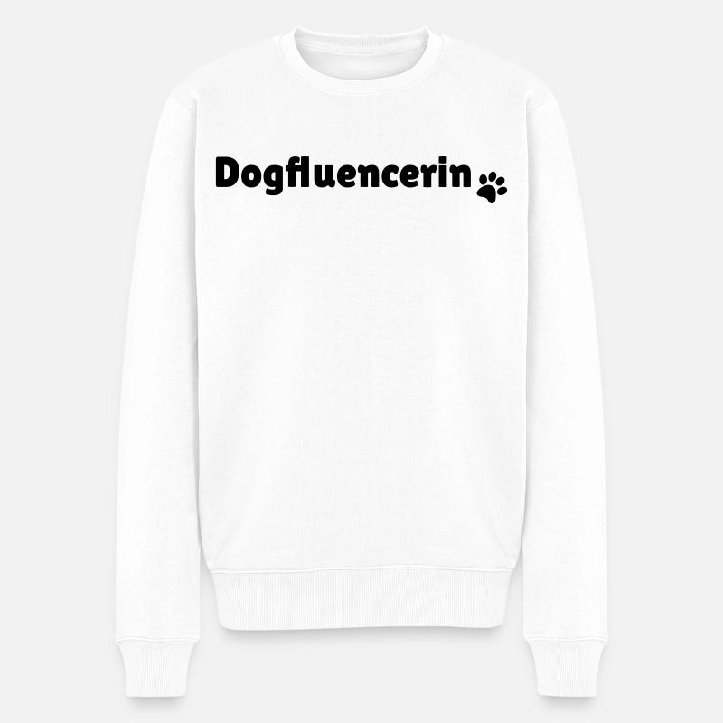 Dogfluencerin - Männer Premium Bio Pullover - Weiß
