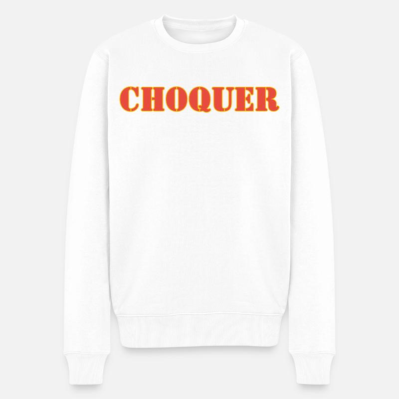 SCHOCK - Männer Premium Bio Pullover - Weiß