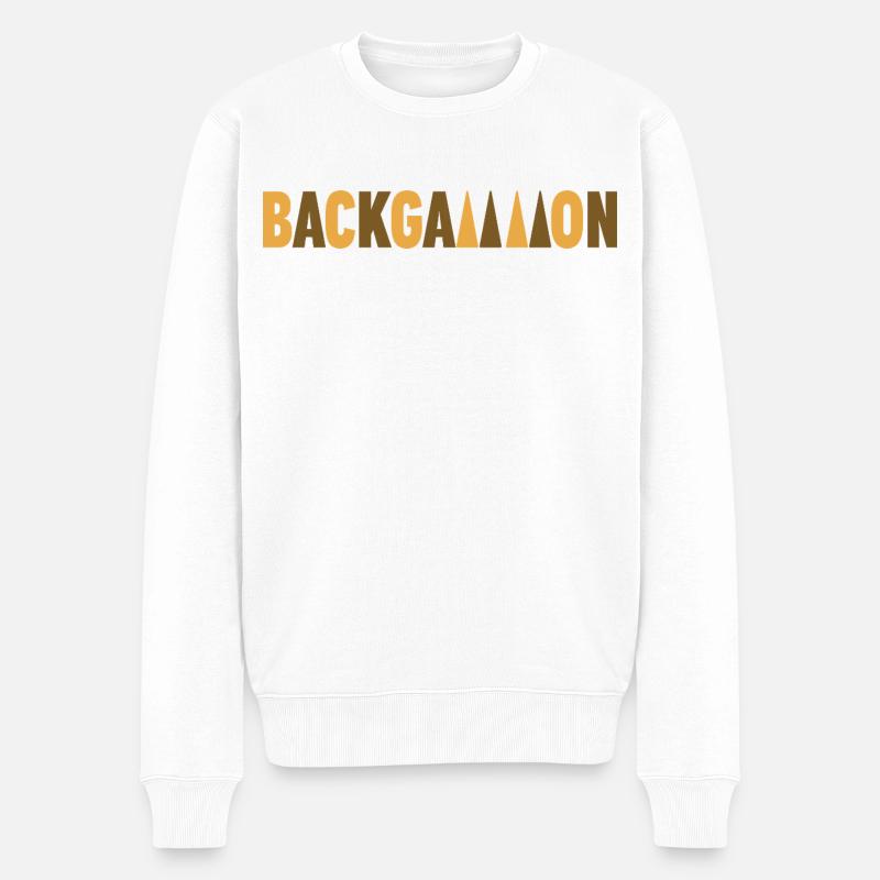 backgammon - Pull Premium bio Homme - blanc