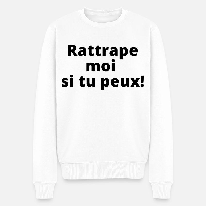 Course à pied. - Pull Premium bio Homme - blanc