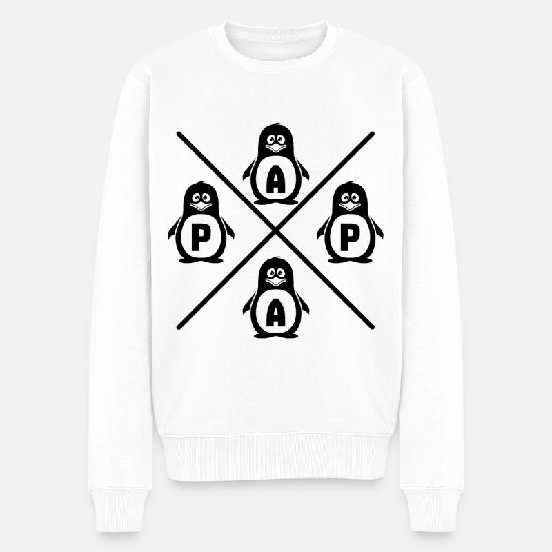 PAPA - Männer Premium Bio Pullover - Weiß