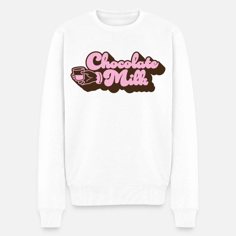 Lait au chocolat - Pull Premium bio Homme - blanc