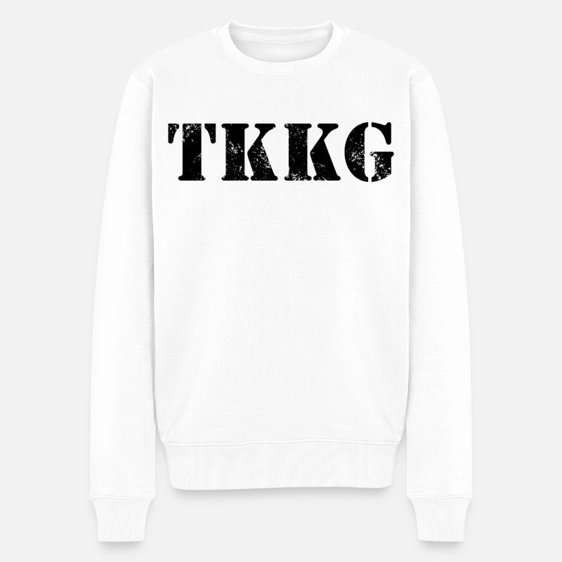 TKKG Logo In Schwarz - Männer Premium Bio Pullover - Weiß