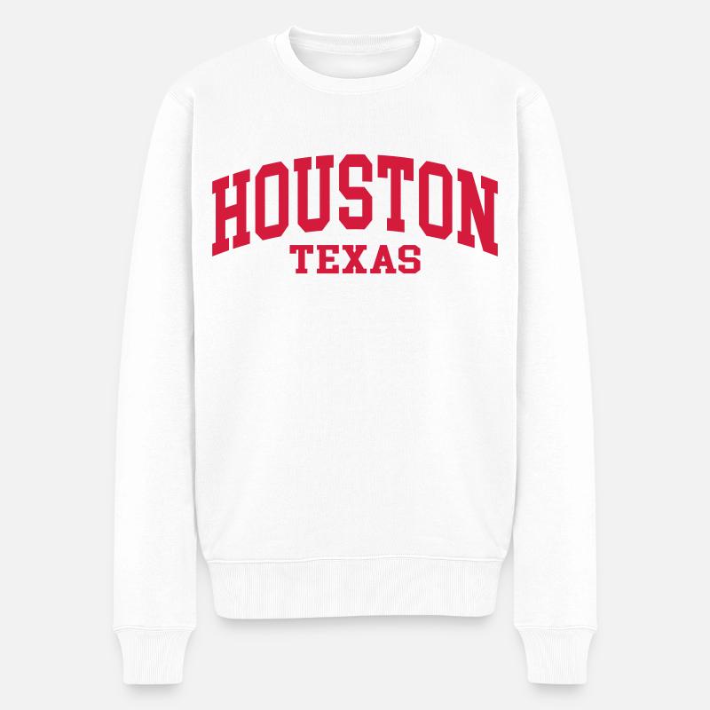 Houston - Männer Premium Bio Pullover - Weiß
