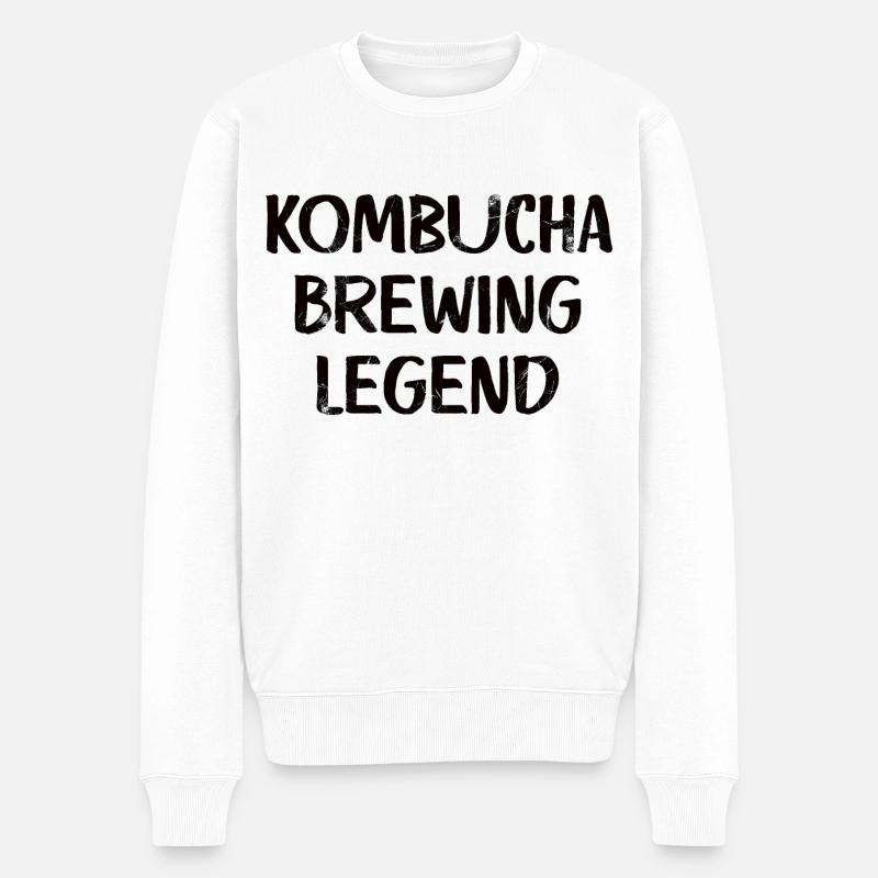 Kombucha Brewing Legend - Männer Premium Bio Pullover - Weiß