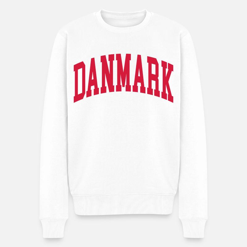 Danmark - Männer Premium Bio Pullover - Weiß