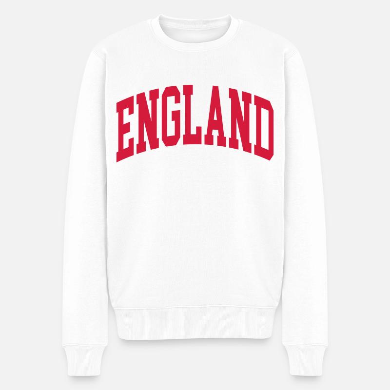 England - Männer Premium Bio Pullover - Weiß