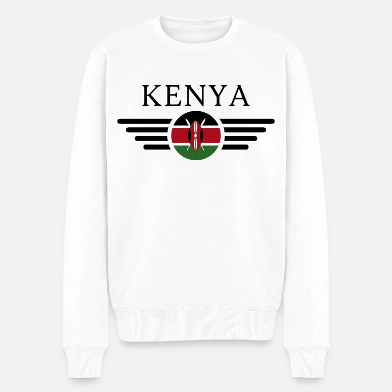 J’aime le Kenya, T-Shirt Design Style Élégance - Pull Premium bio Homme - blanc