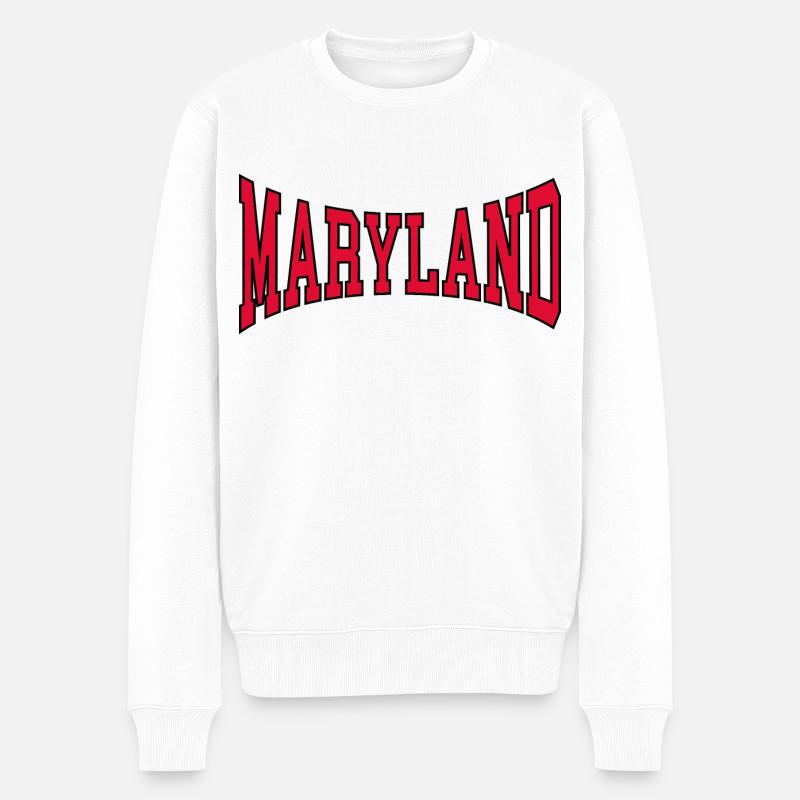 Maryland - Männer Premium Bio Pullover - Weiß