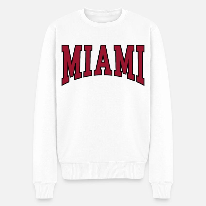 Miami - Männer Premium Bio Pullover - Weiß