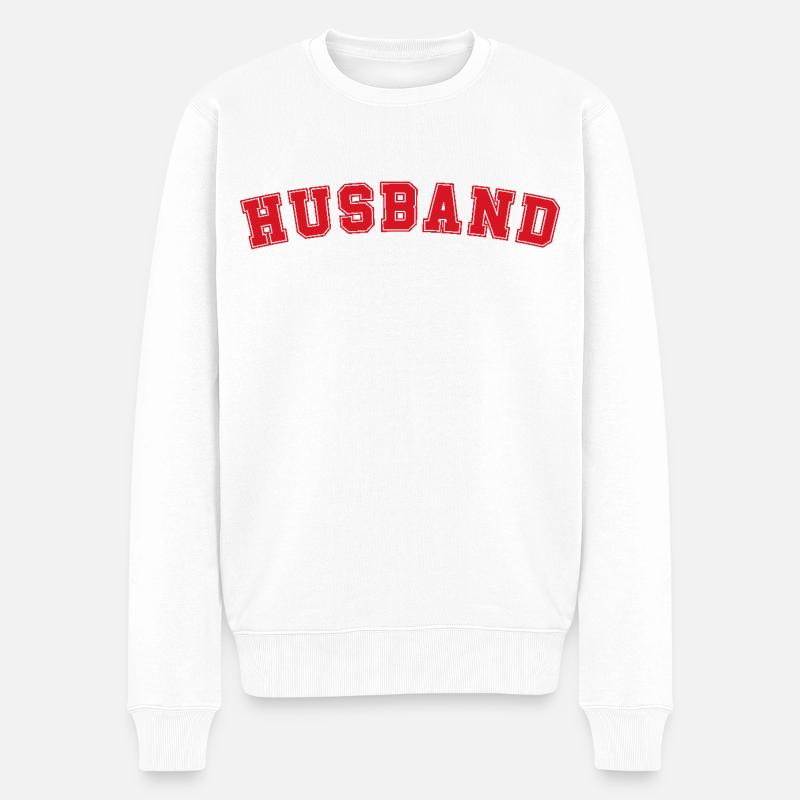 Ehemann - Männer Premium Bio Pullover - Weiß