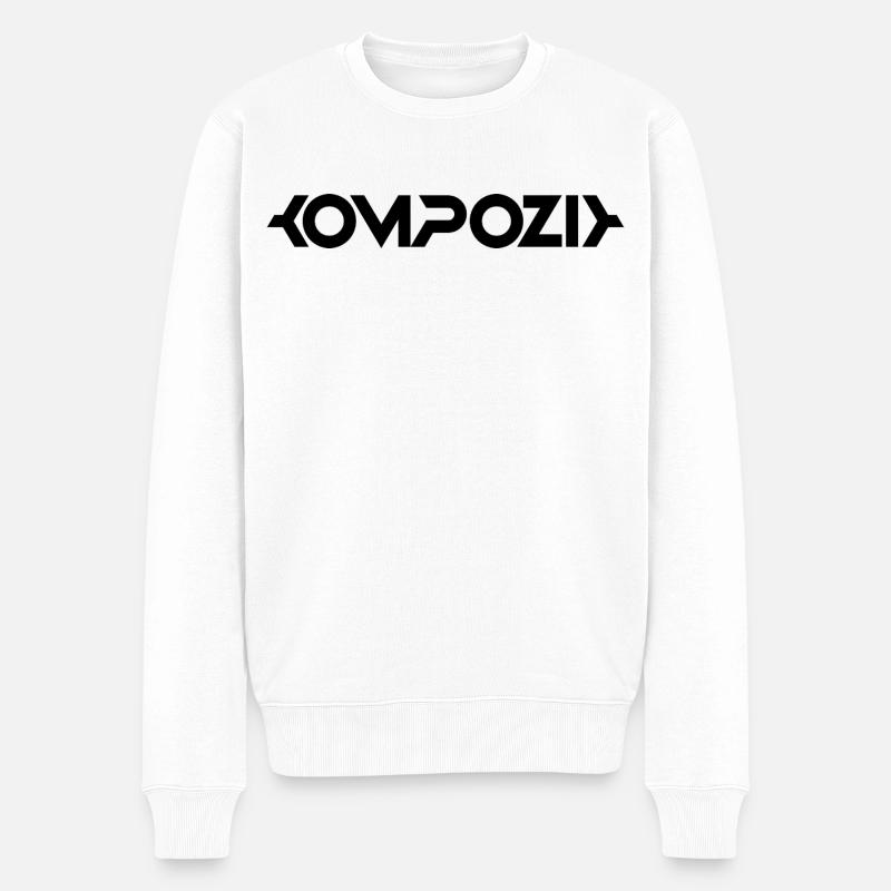 Kompozit_black - Männer Premium Bio Pullover - Weiß