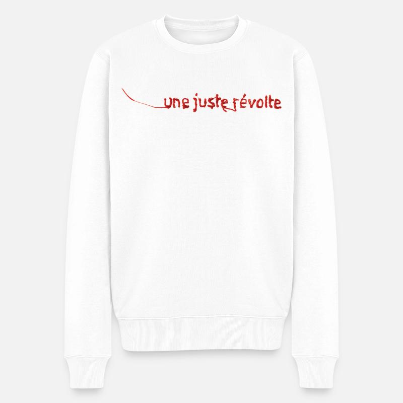 JUSTE RÉVOLTE – lass uns reden. - Männer Premium Bio Pullover - Weiß