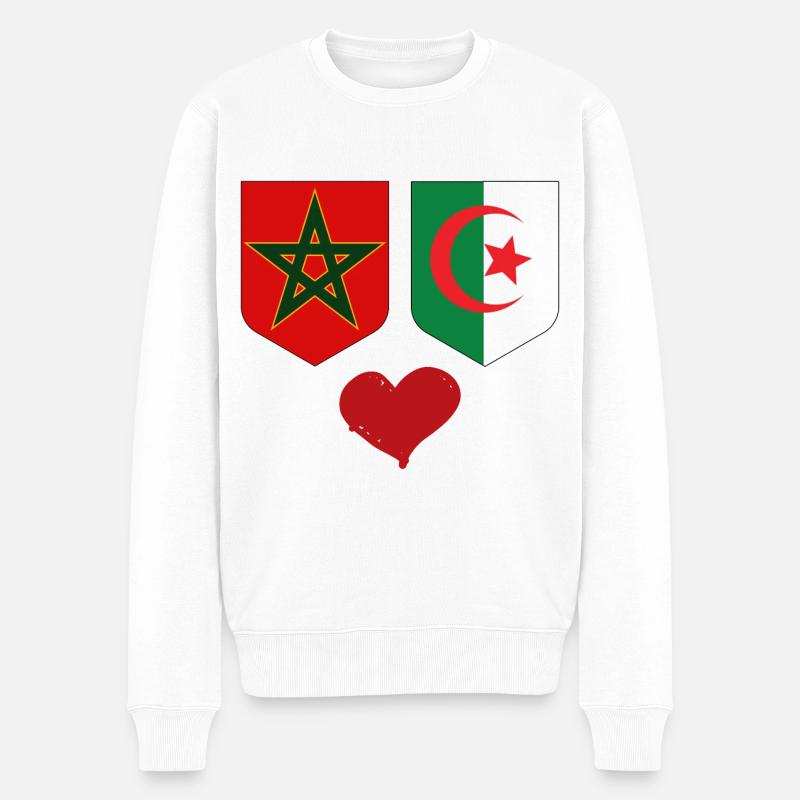 Maroc Algérie - Pull Premium bio Homme - blanc