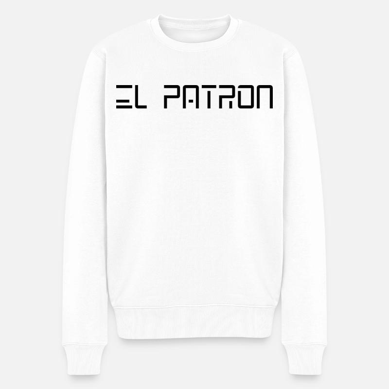 El Patron – Der Chef Look - Männer Premium Bio Pullover - Weiß