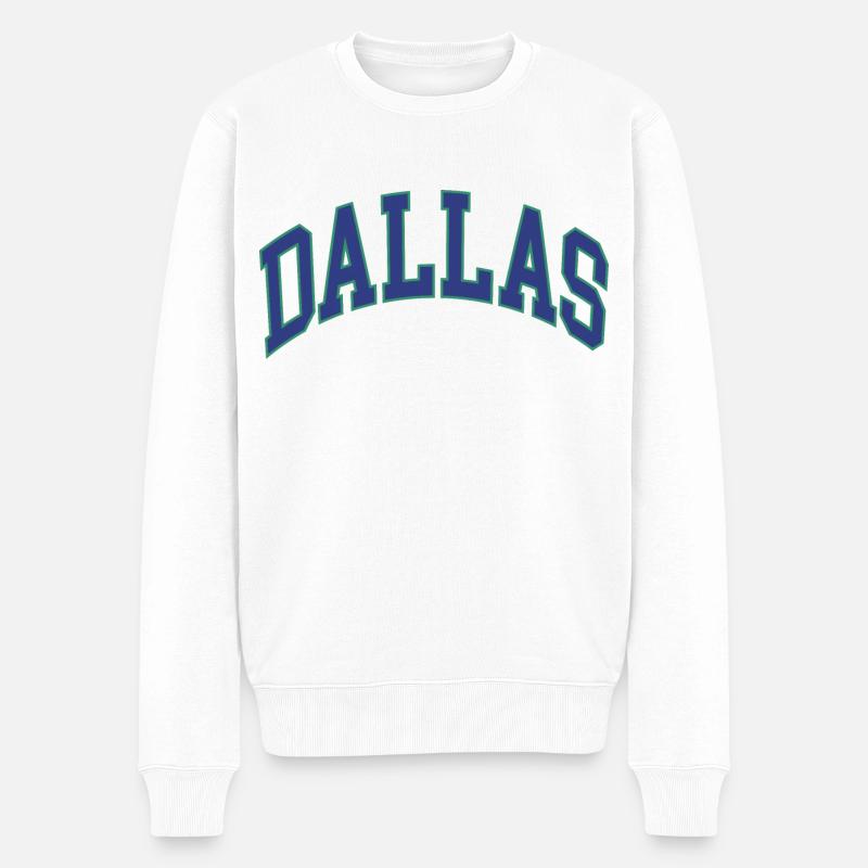 Dallas - Männer Premium Bio Pullover - Weiß