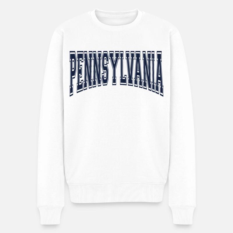 Pennsylvania - Männer Premium Bio Pullover - Weiß