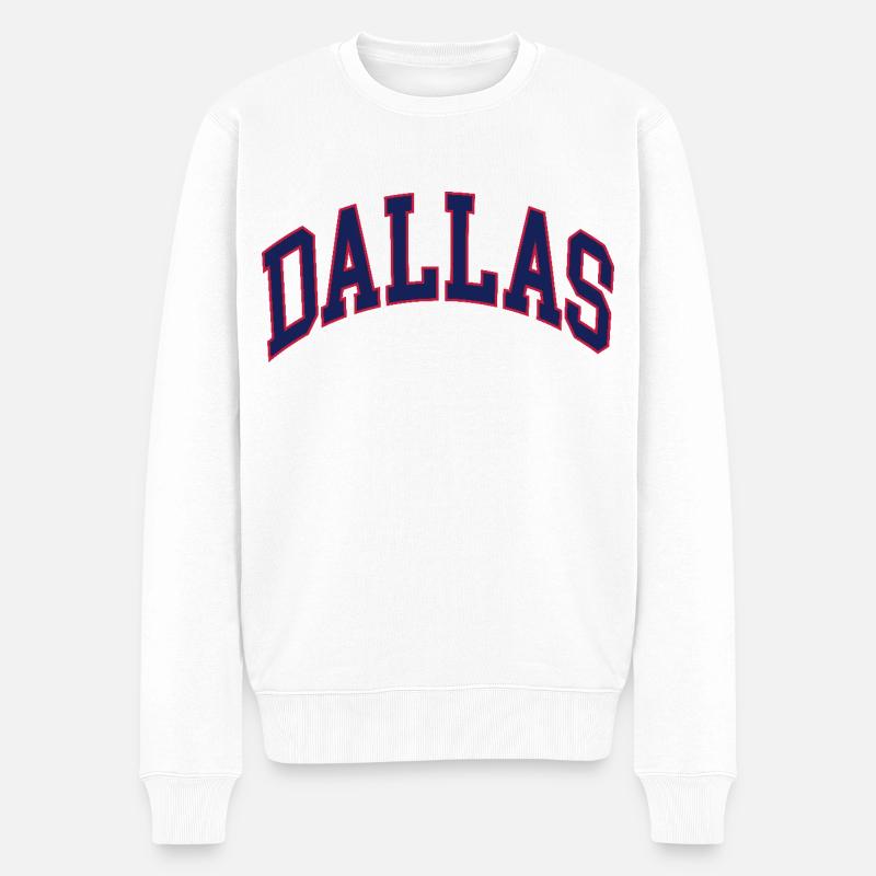 Dallas - Männer Premium Bio Pullover - Weiß