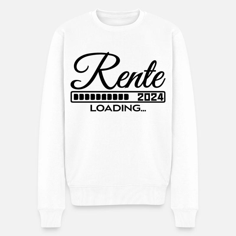 Rente 2024 Loading - Männer Premium Bio Pullover - Weiß