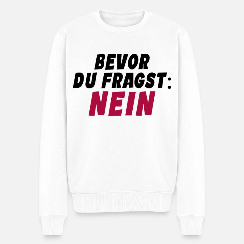 Klarer Durchblick - Männer Premium Bio Pullover - Weiß