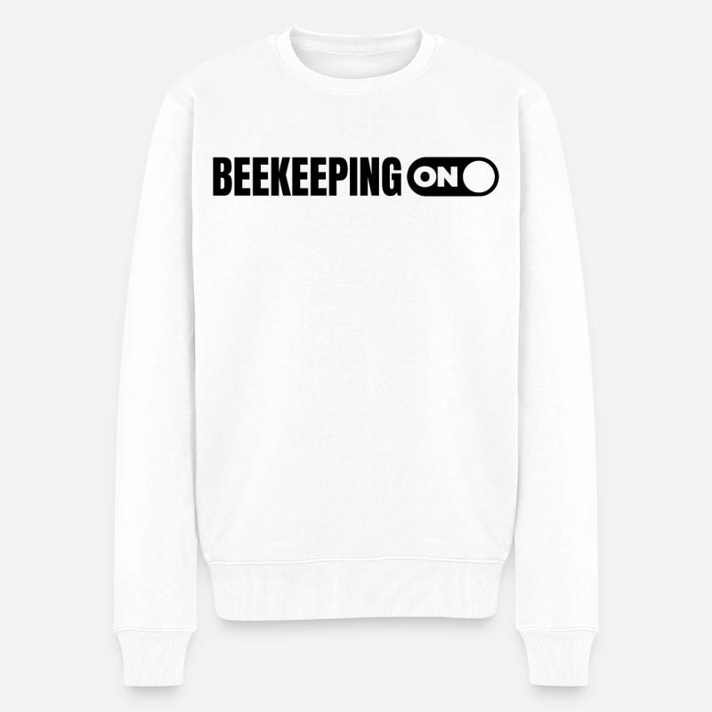 Imkerei - Männer Premium Bio Pullover - Weiß