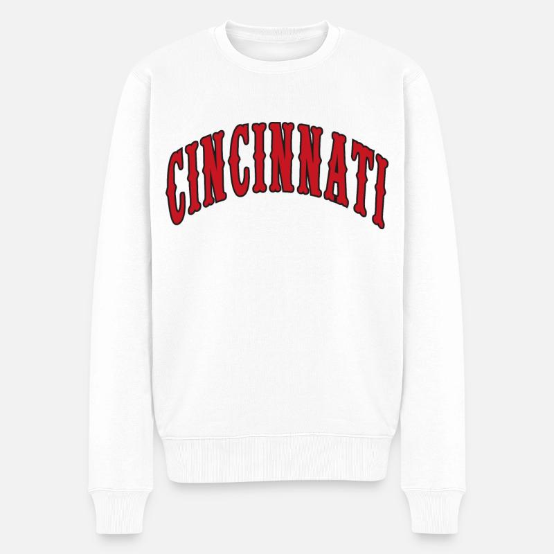 Cincinnati - Männer Premium Bio Pullover - Weiß