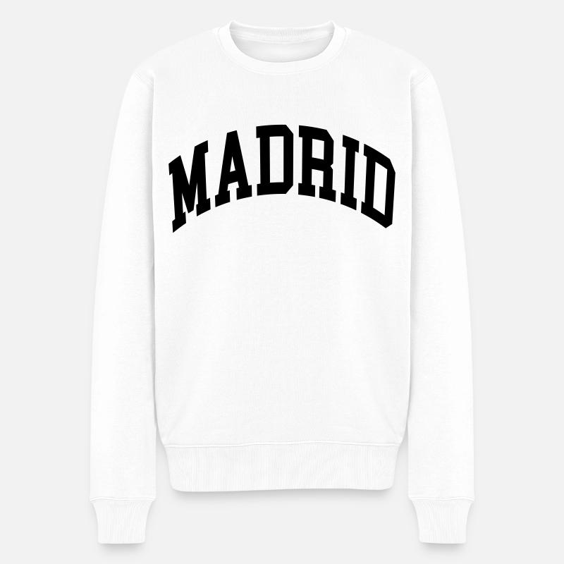 Madrid - Männer Premium Bio Pullover - Weiß