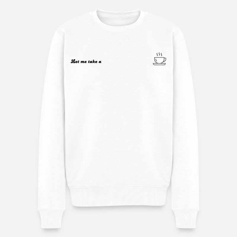 Café - Pull Premium bio Homme - blanc