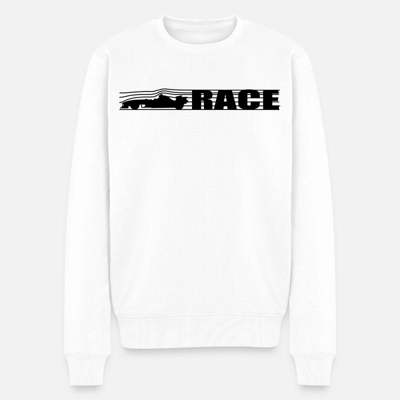 Rennsport  - Männer Premium Bio Pullover - Weiß