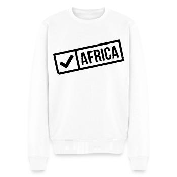 Africa - Men's Premium Organic Jumper - white - Front - Thijin (182cm)