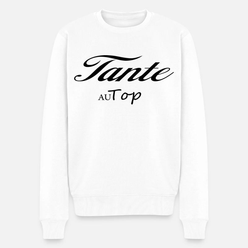 Tante Au Top Idée Cadeau - Pull Premium bio Homme - blanc