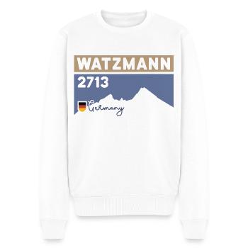Watzmann traversant la randonnée en montagne de Berchtesgaden - Pull Premium bio Homme - blanc - Devant - Thijin (182cm)