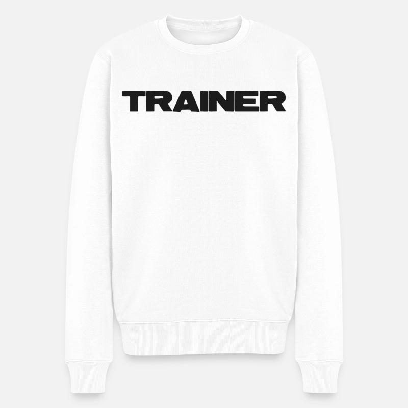 Entraîneur Bold - Pull Premium bio Homme - blanc