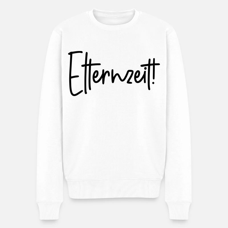 Elternzeit - Männer Premium Bio Pullover - Weiß
