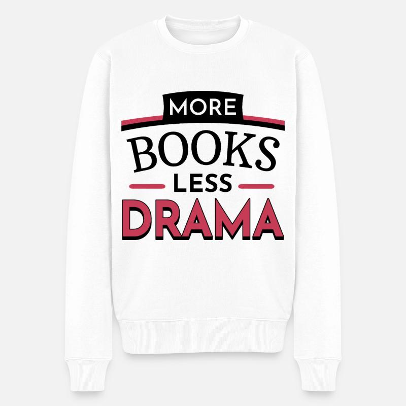Plus de livres - Pull Premium bio Homme - blanc
